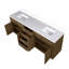 Meuble-lavabo double 84 po X P 22 po D, avec plateau en quartz blanc
