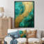 «Gold Teal Oceans Alchemy Spiral IV», reproduction d'art sur toile-1405643904-1405643966