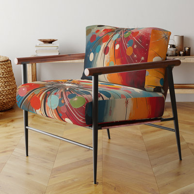 Fauteuil d'appoint coloré Mid Century Century