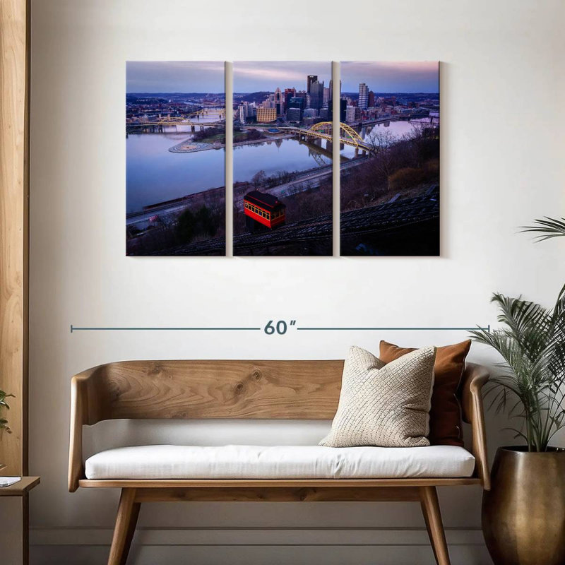 Sireci Overlooking Pittsburgh, 28" H x 45" W