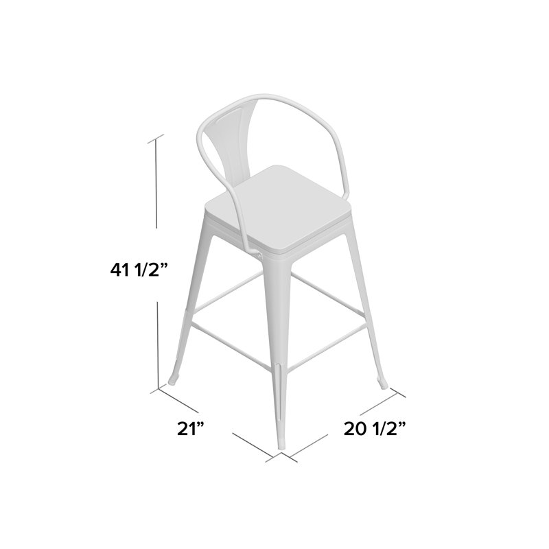 Modway Promenade Bar Stool, White