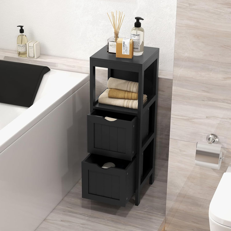 Dulwich Freestanding Linen Cabinet, Black