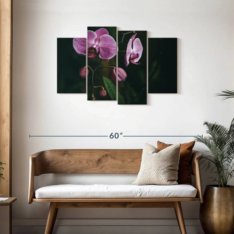 Fleurs d'orchidées Harnek, H 27 po x l 43 po