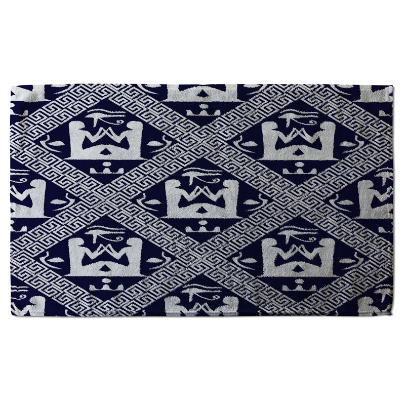 Cotton Waffle Tea Towel Kitchen Towel, Navy