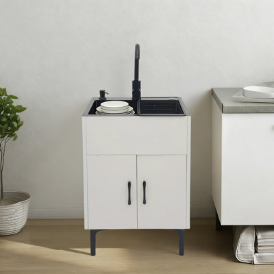 Laundry Sink With Faucet And Cabinet