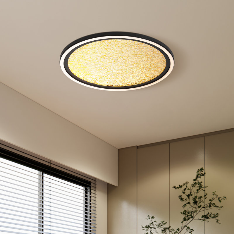 Azeemah Plastic LED Flush Mount, 6cm H x 39.5cm W x 39.5cm D