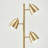 Jacob 64" Modern 3-Light Adjustable LED Floor Lamp with Gold Brass Finish and Metal Cone Shades, Bulbs Included-64497588