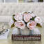 Real Touch Faux Magnolia Flower Arrangement In Glass Vase