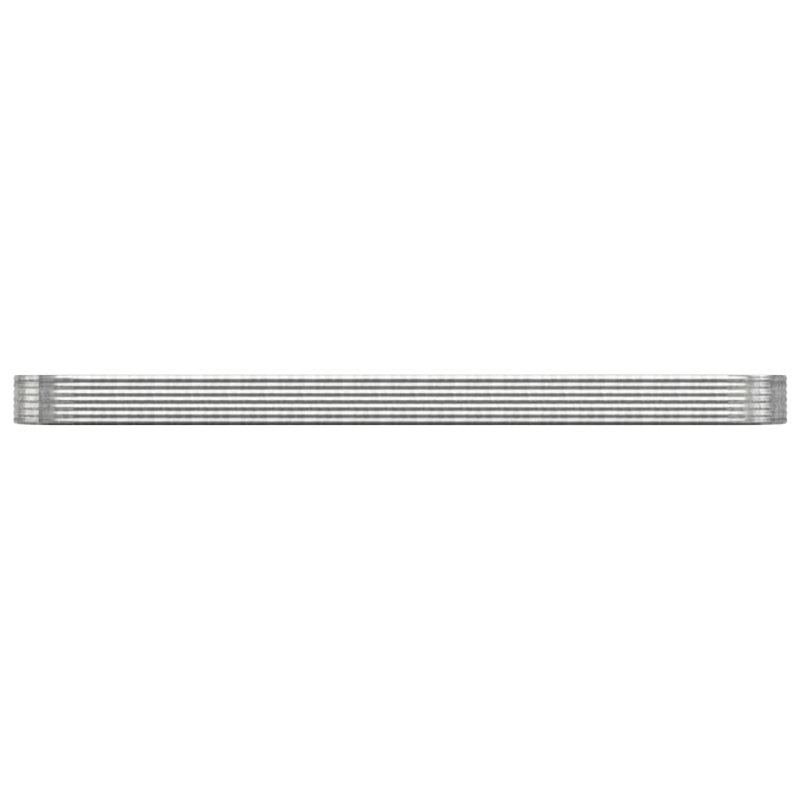 Garden Raised Bed Powder-coated Steel 544x100x36 cm Silver