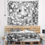 Tapisserie cubes noir et gris-28485689