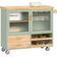Severns 109cm W Kitchen Island with Solid Wood Top and Locking Wheels-1870559847