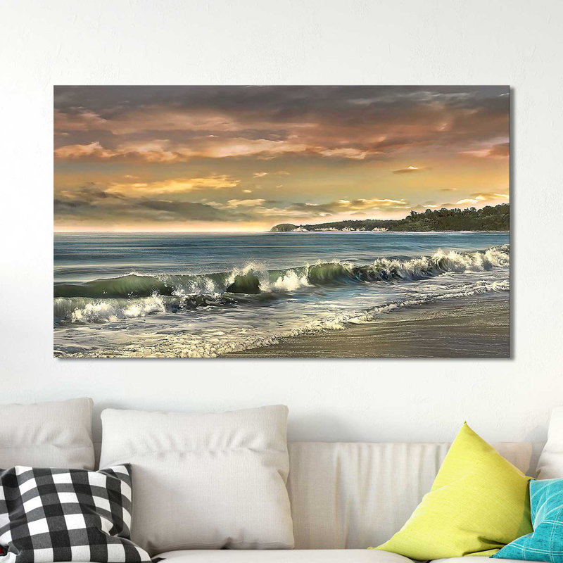 «Warm Sunset», reproduction, H 36 po x l 60 po x P 1,5 po, Toile tendue