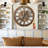 Wall Clock 24" Round Oversized for Living Room decor with Real Moving Gears America Collection-73808859