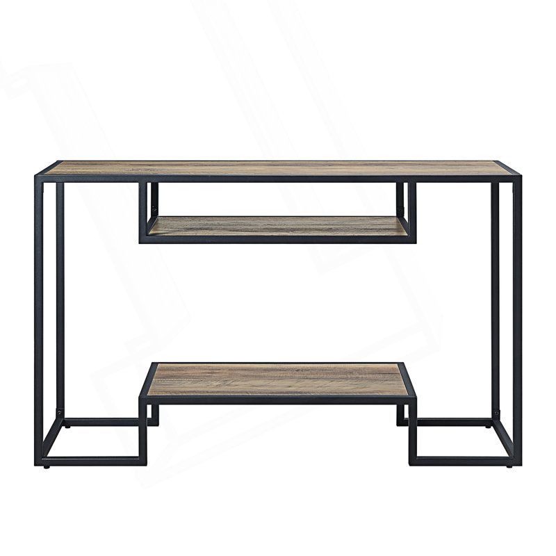 Console avec 2 tablettes de rangement, table de couloir