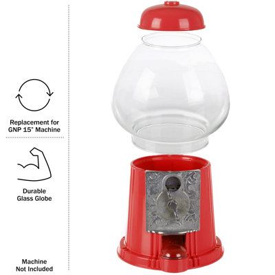 15 po - Bol en verre de qualité supérieure pour remplacer un globe brisé dans une machine à gommes