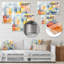 Motif de cubes multicolores V - art mural géométrique en métal-165362033