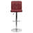 Ahlijah Contemporary Quilted Vinyl Adjustable Height Barstool with Chrome Base-1340993477