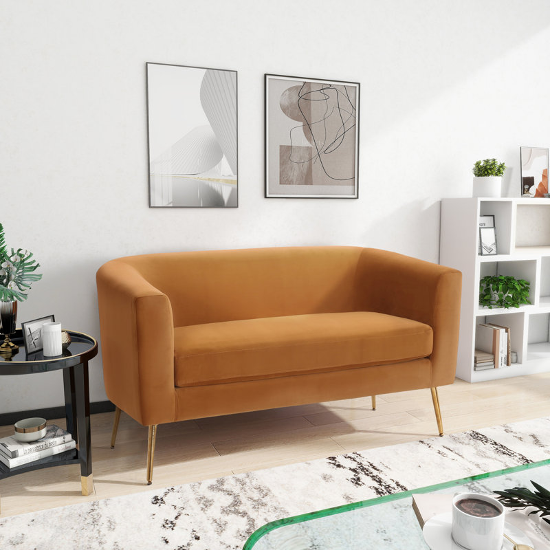 Loveseat, Natural Velvet