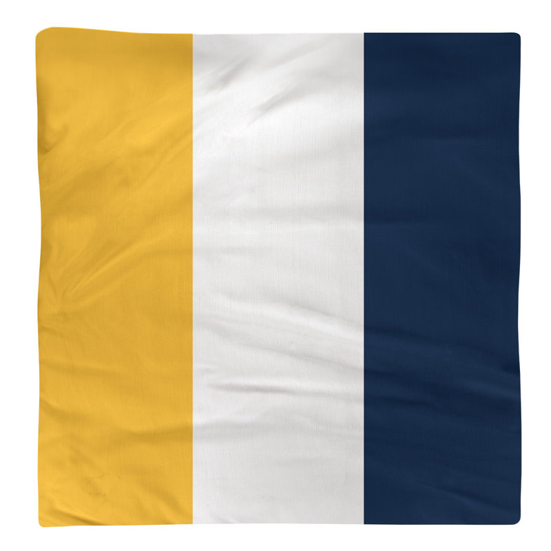 Nashville Striped Square Napkin, 22" x 22", Gold/White/Blue, Cotton Twill