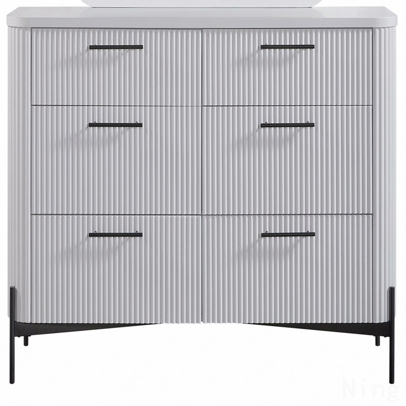 Commode 6 tiroirs, Blanc