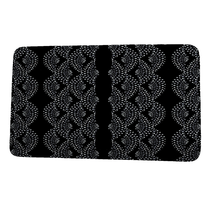 Tapis de bain Hiawassee, l 17 po x L 24 po, Noir
