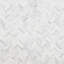 Asian Statuary 1x3 Herringbone Polished Marble Mosaic Tile