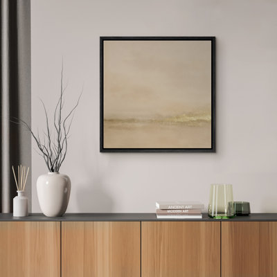 Reproduction d'art encadrée abstraite sur toile encadrée pour décor neutre