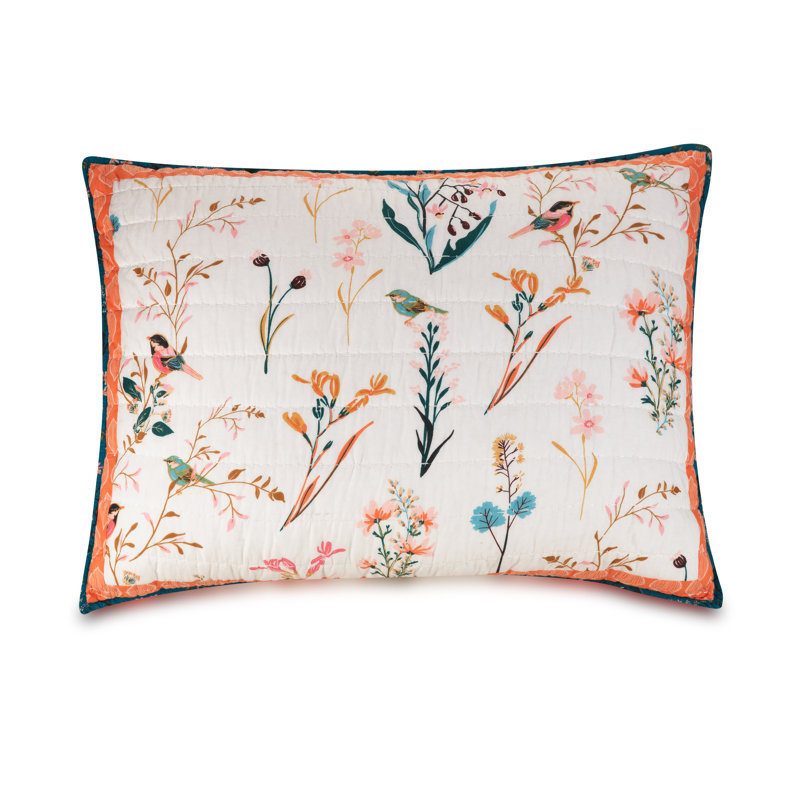 English Garden Pink Floral Reversible Cotton King Quilt Set