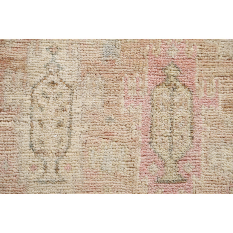 Tapis turc Oushak à teinture végétale noué à la main 3 x 4