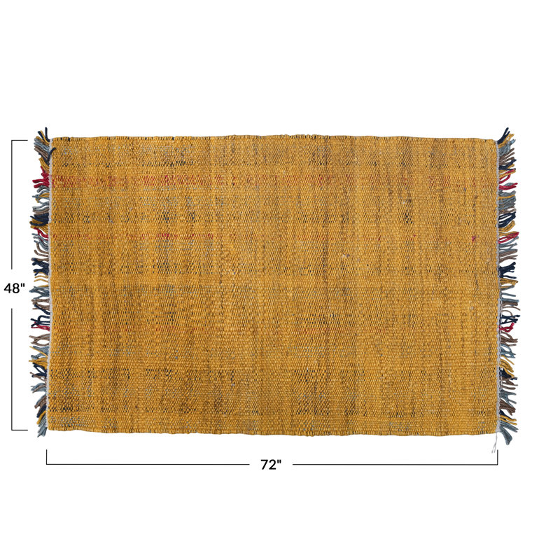 Tapis tissé en jute avec frange