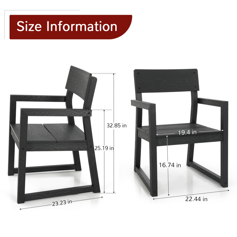 Ensemble de salle à manger rectangulaire pour 6 personnes L 63 po avec 6 chaises, Noir
