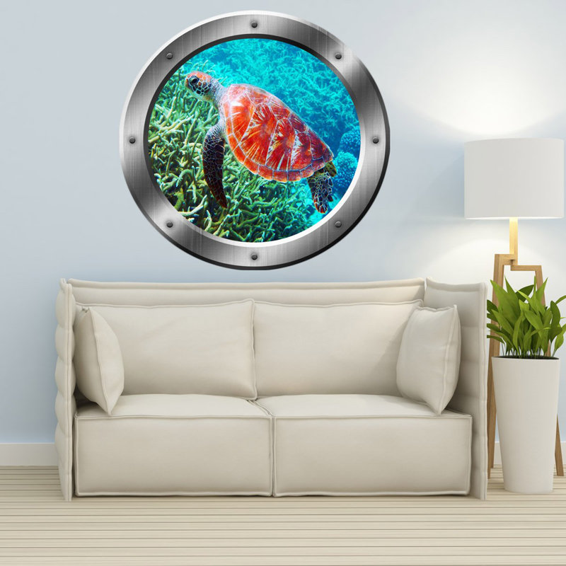 Adhésif décoratif sous la mer, H 20 po x l 20 po x p 0,01 po
