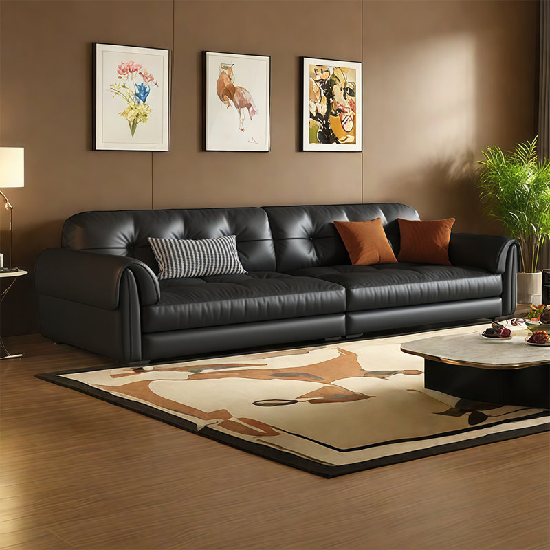 Canapé moderne et simple à lumière droite de luxe, H 32,28 po x l 133,85 po x P 38,18 po, 5