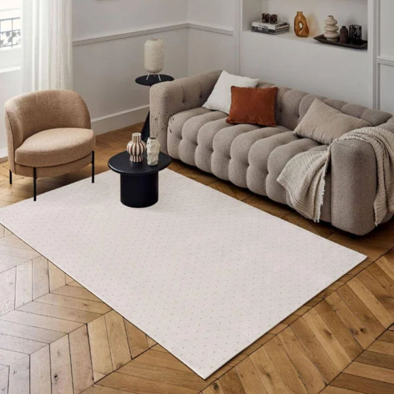 Carmel Modern Dots Cream/Beige Area Rug, Runner 80 x 300 cm
