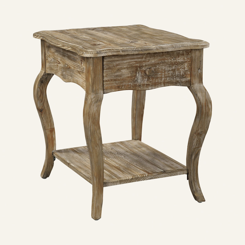 Table de bout rectangulaire en bois antique avec 20 tiroirs et 1 tablette Francoise