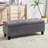 Jalob 42'' W Storage Ottoman Bench, End of Bed Storage Bench, Button Tufted Fabric Storage Ottoman, Solid Wood Leg, Safety Hinge, 330 LBS Load, Ottoman with Storage for Bedroom Living Room Entryway-637560318