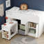 Liston Single (3') Mid Sleeper Bed Frame with Built in Desk and Ladder