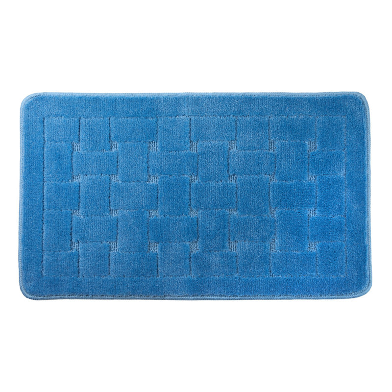 Architha Polypropylene Plastic Non-Slip Bath Mat, Blue