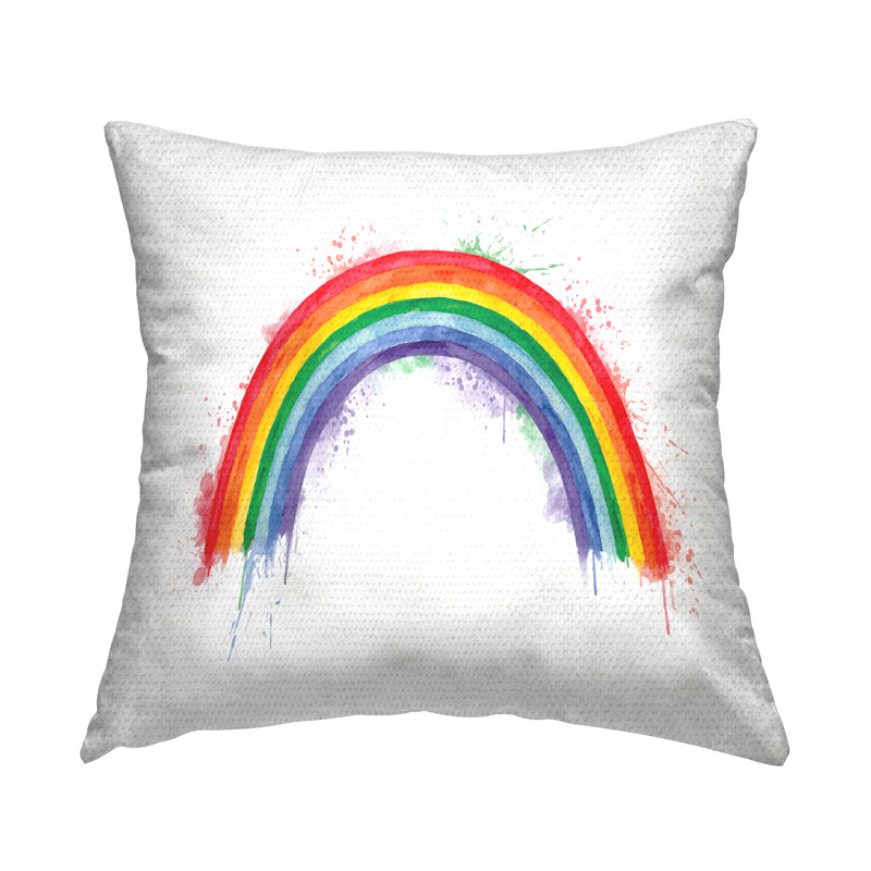 Stupell Industries Rainbow Splash Nature Printed Outdoor Throw Pillow Design By Ivacuddlymural