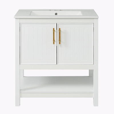 Bathroom Vanity with Ceramic Sink