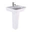  Ceramic Rectangular Full Pedestal Basin