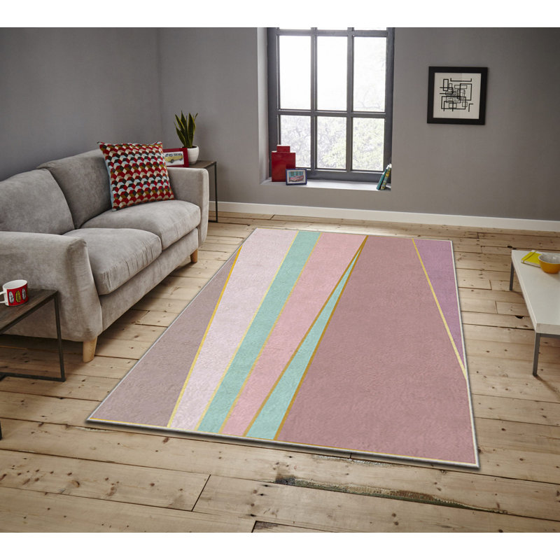 Luxurious Velvet Area Rug, 4.6 x 7.2 Feet | 100% Polyester, 740 g/m² | Non-Slip Felt Dot Underside, Machine Washable | Digital Print Design, Easy to Clean, Perfect for Living Room & Bedroom Décor