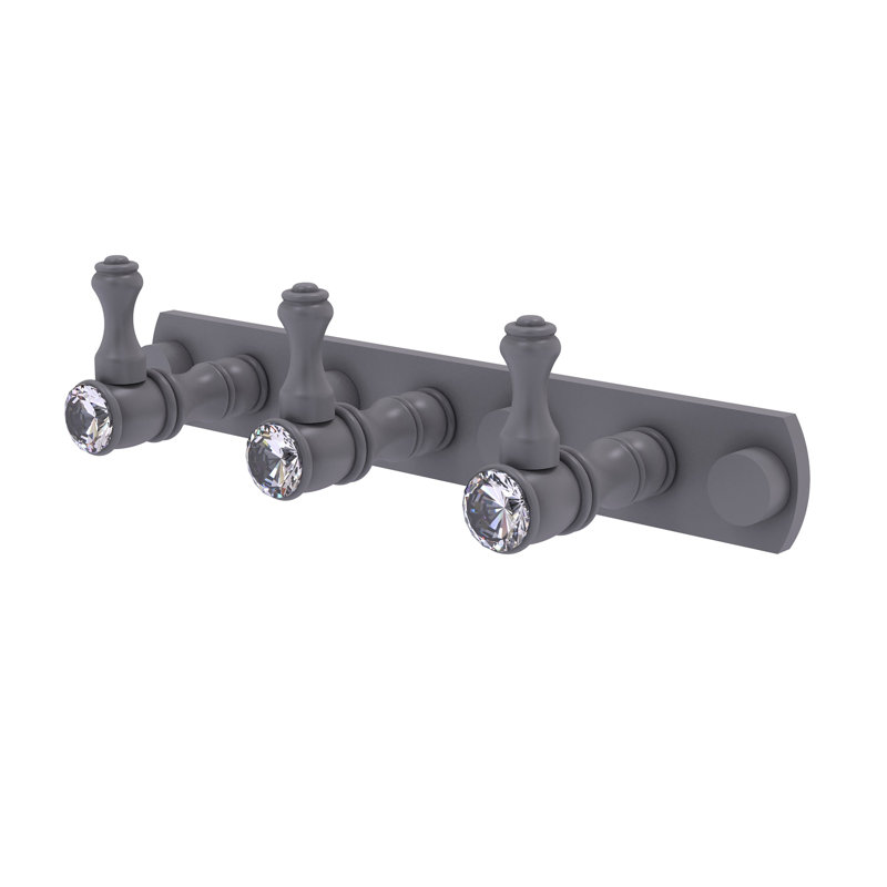 Support mural pour attaches et ceintures en cristal Gavin, Gris mat