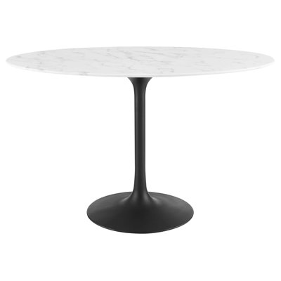 Lippa Oval Artificial Marble Dining Table