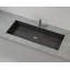 Lavabo de salle de bain encastrable en résine 39,4 po x 16,7 po Badeloft UB-05-XL-GBLK-71991398