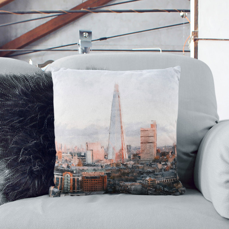 The Shard in London Vol.5 Scatter Cushion with Filling, 55cm H x 55cm W x 20cm D