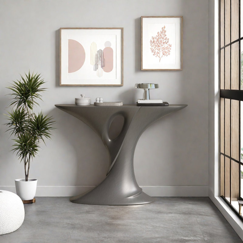 Console Modern Minimalist Art, Gris