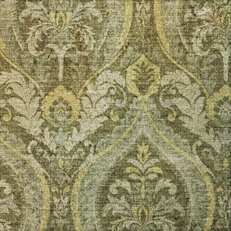 Premium Machine Washable Dream Shag ADS572 Panel Rug, 2'3" x 7'6" Runner, Green