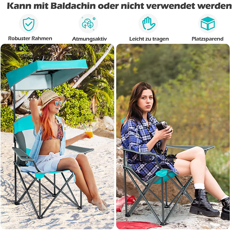 Hundo Folding Camping Chair, Turquoise