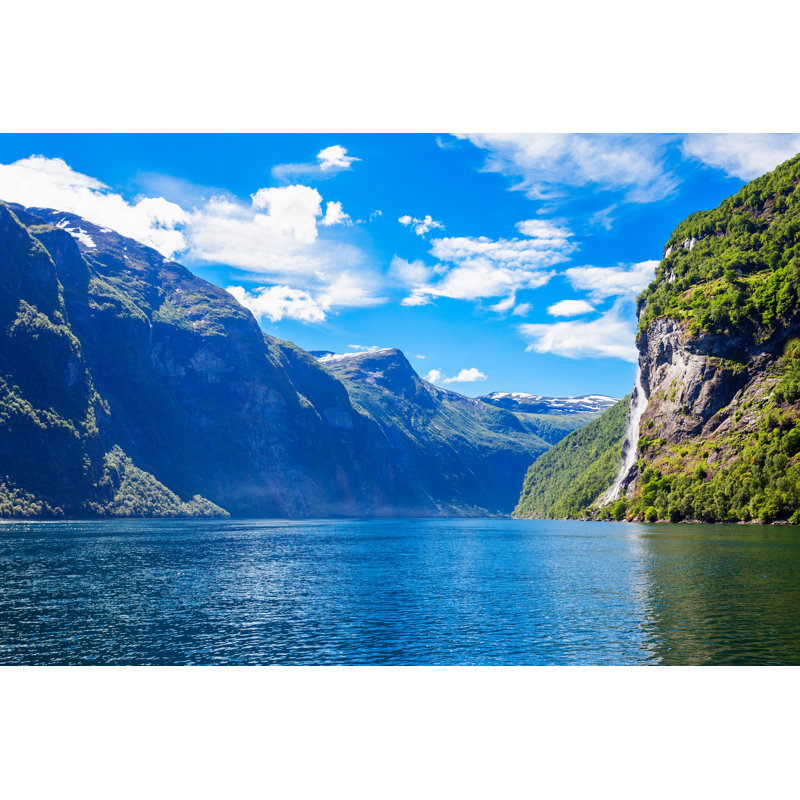 Geiranger At Geirangerfjord, Norway by Saiko3p - Wrapped Canvas Print, 51cm H x 76cm W x 3.8cm D